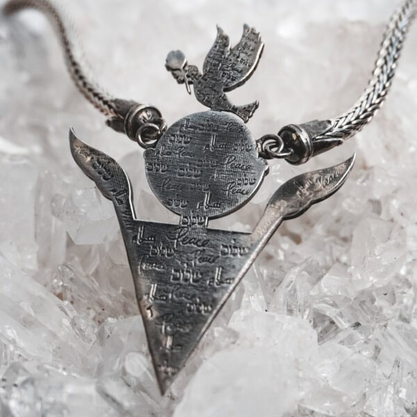 Peace Pendant with Dove and Rose - Version II - Image 2