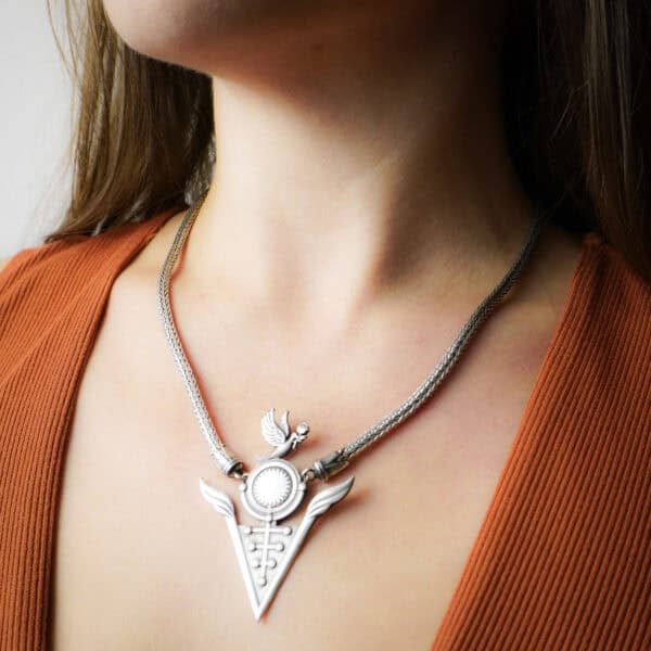 Peace Pendant with Dove and Rose - Version II - Image 3